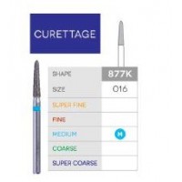 3D Dental Curettage (Gingival Curetage) , Diamond, Bur, Medium, 877K-016M 10/Pk